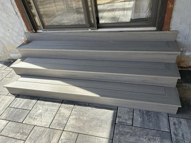 Composite deck with steps